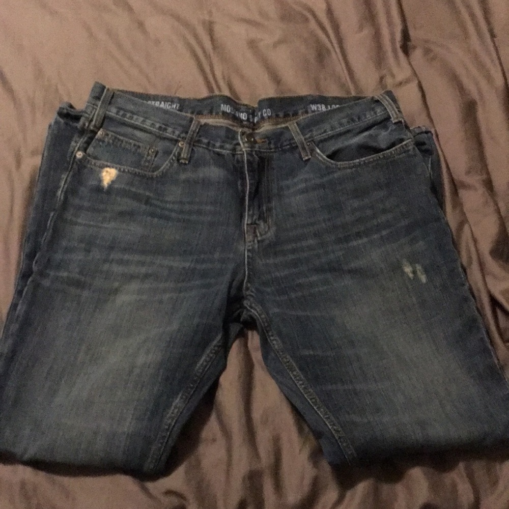 Distressed Mossimo jeans